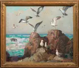 Seagulls Domain by Frank Harmon Myers, oil on canvas, sold Nov 2022