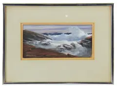 beach ocean waves by Michael B. Karas, watercolor, sold Nov 2025