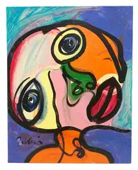 red lips by Peter Keil, oil on canvas, sold Nov 2025