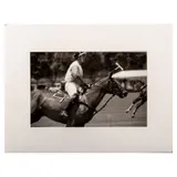 Original Limited Edition Giclee Print by Polo Game, Black & white giclee print on mat wove paper of a polo playe, sold Dec 2023