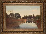 River Landscape by Adriaan Boshoff, oil on board, sold Jul 2024