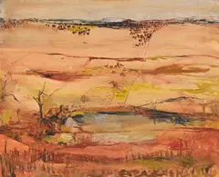 Arid Landscape by Cecil Edwin Frans Skotnes, oil on board, sold Jul 2024