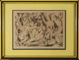Untitled by Nicholas Amorosi, Etching on Paper, sold Aug 2024