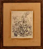 Daughters of Cain by Philip Evergood, 1927, Etching, sold Aug 2024