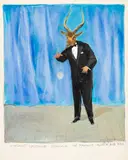 Vincent Nastoline Performs The Famous Flaosting Bulb Trick by Michael Paraskevas, Acrylic on Paper, sold Aug 2024