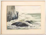 Seascape by Jo Hardy, Watercolor on Paper, sold Aug 2024