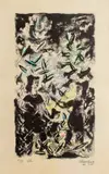 Seasons Greetings From Renee by Chaim Gross, 1965, Lithograph in Colors, sold Aug 2024