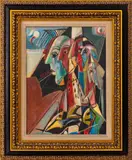 Surrealist Portrait by Nahum Tschacbasov, 1950, Mixed Media on Canvas, sold Aug 2024