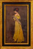 Portrait of a Lady by Clara D Davidson, Oil on Canvas, sold Aug 2024