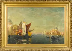 Untitled by William Birdsall Gifford, oil on canvas, sold May 2025