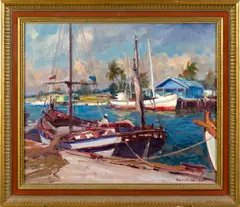 Untitled by Emile Albert Gruppe, oil on canvas, sold May 2025