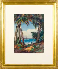 Untitled by Stanley Wingate Woodward, watercolor, sold May 2025