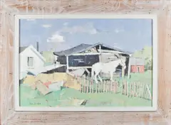 Early Spring Summer by Paul Sample, oil on canvas, sold May 2025