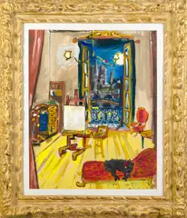 Untitled by Ludwig Bemelmans, gouache on paper, sold May 2025