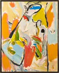 Untitled by Moshe Rosenthalis, oil on canvas, sold May 2025