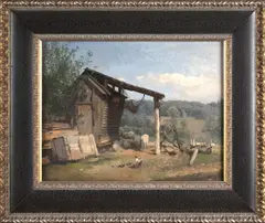 Untitled by Hermann Herzog, oil on canvas laid on board, sold Jul 2025