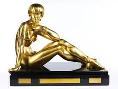 Antinea by Maurice Guiraud-Rivière, 1881 Toulouse - 1947, bronze, sold Apr 2016