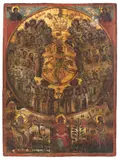 Griechisch, um 1800 by Synaxis der Heiligen, tempera, offered Mar 2021