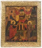 Russisch, um 1600 by Verkündigung an Maria mit Basma, tempera, offered Mar 2021