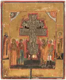 Russisch, 19.Jh by Staurothek-Ikone "Kreuzigung Christi", tempera, offered Mar 2021