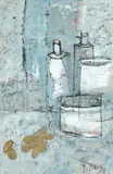 Stillleben, 1987 by Rudolf Mirer, acrylic, sold Mar 2021