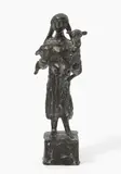 Hirtin mit Schaf by Rolf Brem, bronze, sold Mar 2021