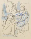 Maler mit Modell by Maurice Barraud, watercolor, sold Mar 2021
