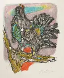 Auerhahn I by Alois Carigiet, 1968, color lithograph, sold Mar 2021