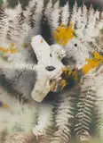 Ohne Titel by Hans Krüsi, 1976, mixed media, sold Mar 2021