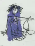 Meerjungfrau by Rudolf Mirer, mixed media, sold Mar 2021