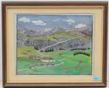 Bündner-Alpen by Albert Enzler, watercolor, sold Mar 2021