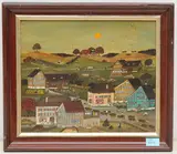 Appenzeller Dorf by J. B. Waldburger, oil, sold Mar 2021