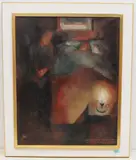 Nachtwache am Krankenbett, 1932 by Otto Baumberger, oil on canvas, sold Mar 2021