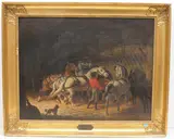 La débridée by Emile Bourcart, oil on canvas, sold Mar 2021
