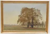 Weite, baumbestandene Landschaft, 1906 by Henri-Gustave Duvoisin, oil on canvas, sold Mar 2021