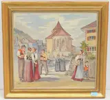 Gruss aus Appenzell by Johann Heeb, oil on canvas, offered Mar 2021