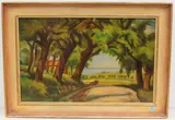 Blick auf den Bodensee by Heinrich Herzig, oil on board, offered Mar 2021