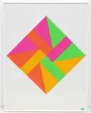Rombus Translokation by Max Bill, 1989, color screenprint, sold Mar 2021