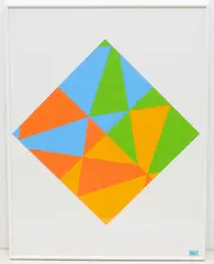 Ohne Titel by Max Bill, 1988, color screenprint, sold Mar 2021