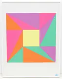 Ohne Titel by Max Bill, 1990, color screenprint, sold Mar 2021