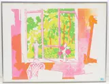 Stillleben vorm Fenster by Samuel Buri, color lithograph, offered Mar 2021