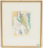 Sitzende Frau by Wilhelm Gimmi, watercolor, sold Mar 2021