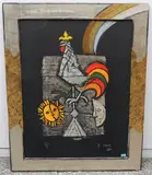 Hahn by Rudolf Mirer, 1986, color lithograph, sold Mar 2021