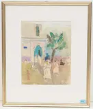 Orientalische Szene by Henri Schmid, 1961, watercolor, offered Mar 2021