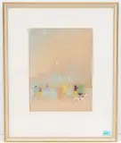 Spaziergänger auf einer Brücke by Ernst Morgenthaler, pastel, sold Mar 2021