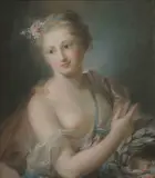 Nymphe aus dem Gefolge Apollos by Rosalba Carriera, pastel, sold Dec 2020