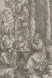 Die heiligen Einsiedler Antonius und Paulus by Albrecht Dürer, woodcut, sold Dec 2020