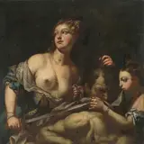 zugeschrieben Judith mit dem Haupt des Holofernes by Antonio Zanchi, oil on canvas, sold Dec 2020