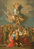 Kopie um 1800 Himmelfahrt Mariens by Peter Paul Rubens, oil on panel, sold Dec 2020