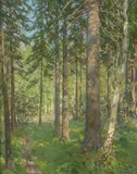 Waldpfad by Iakov Khaimov, oil on board, sold Dec 2020